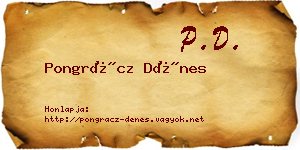 Pongrácz Dénes névjegykártya